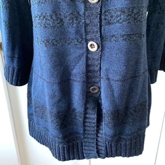 Peruvian Connection Pima Cotton Cardigan M - Picture 4 of 15